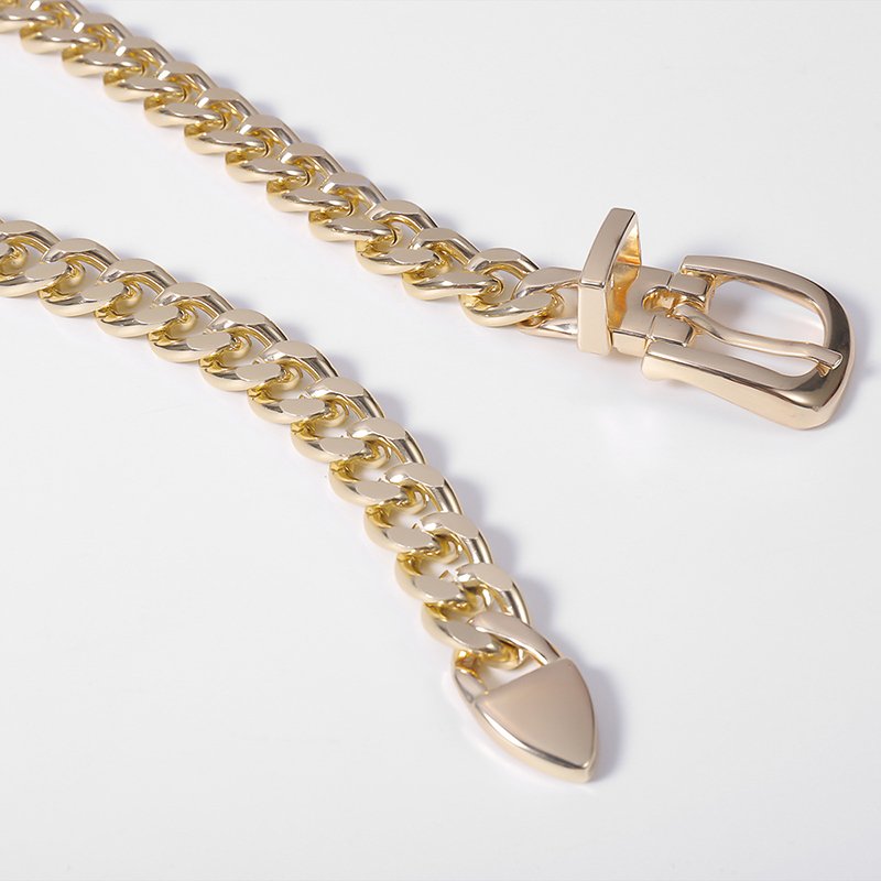 Punk Rock Metal Chunky Gold Silver Plated Body Waist Chain Belt for Women and Girls Party