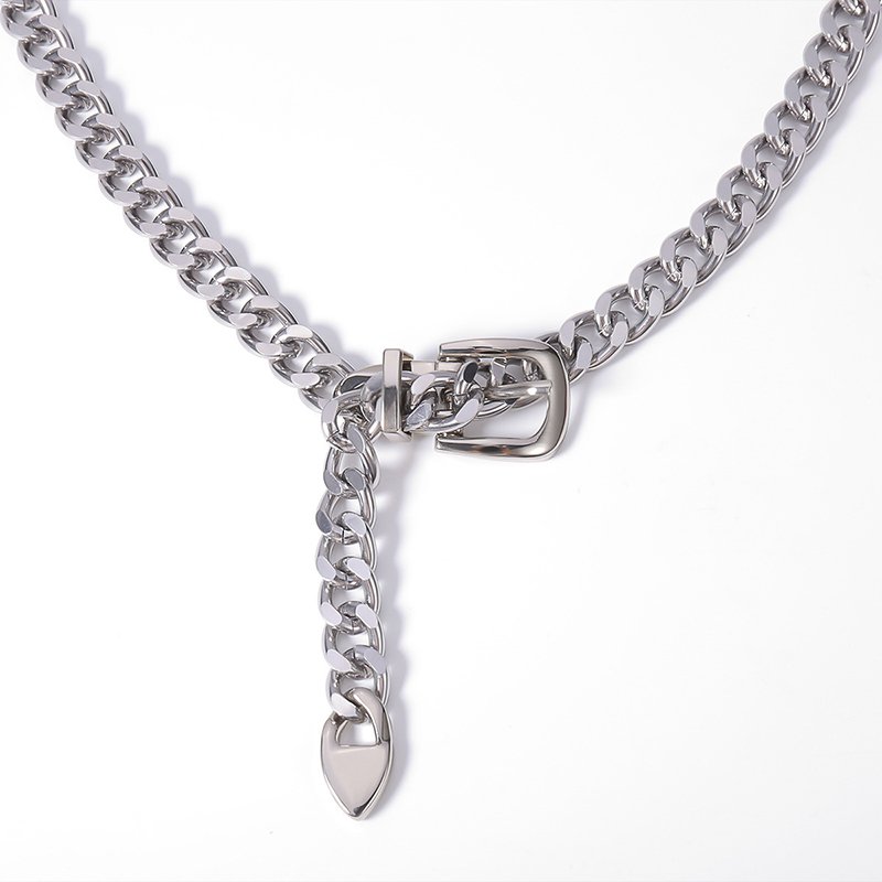 Punk Rock Metal Chunky Gold Silver Plated Body Waist Chain Belt for Women and Girls Party