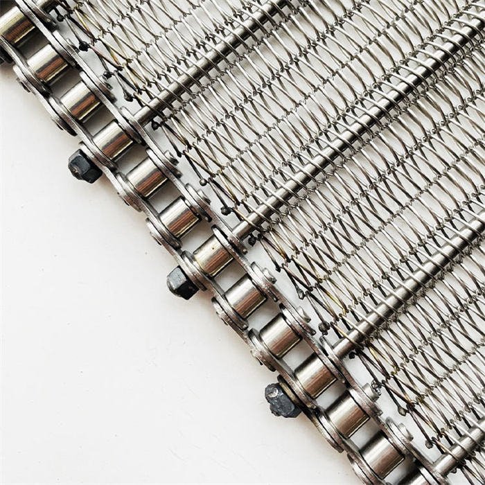 herringbone stainless steel conveyor belt with baffle stainless steel chain conveyor wire mesh belt