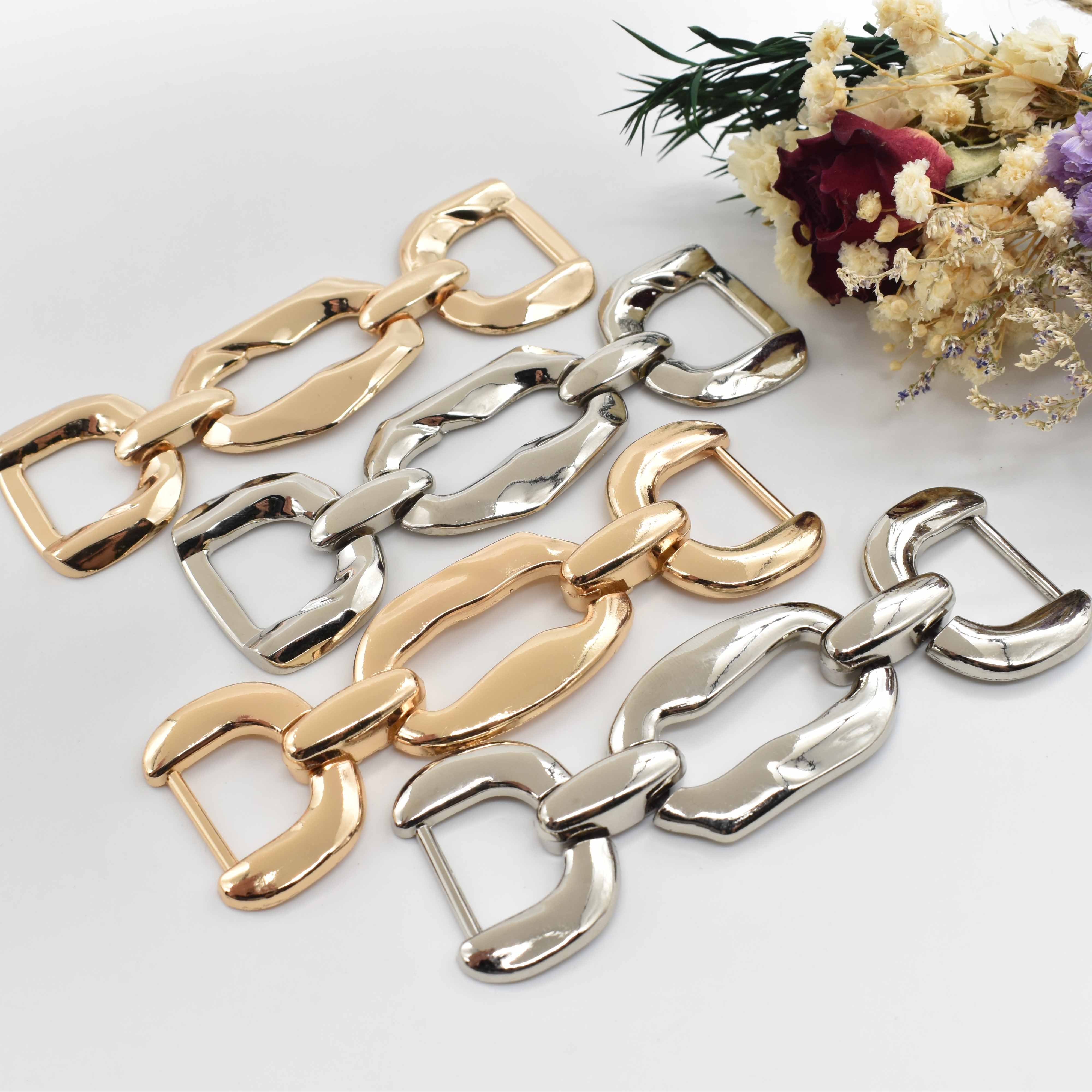 GC-1 Custom Fashion Decorative Metal Accessories Chain zinc alloy Buckle Chains For Clothes/dress/Belt Buckle