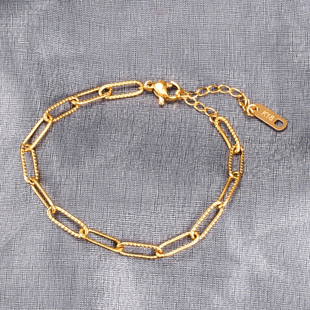 VANFI Vintage Mesh Belt Tennis Bracelet for Ladies 18K Gold Plated Stainless Steel Trendy Style for Party Anniversary Gift