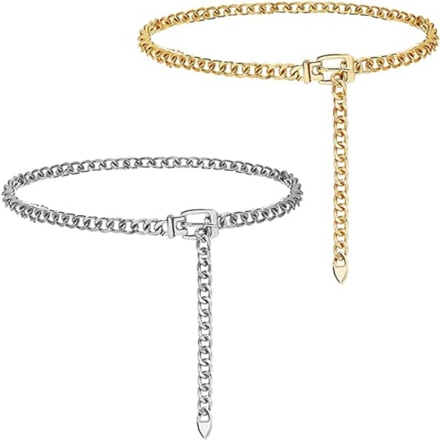 Dress Vintage High Waist Chain Belt