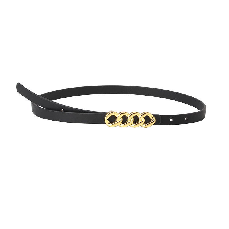 Factory Sale Spot Hip Hop Multicolor Choice Belt Ladies Fashion Versatile Dress Jeans Belt Chain Thin Belt Decoration