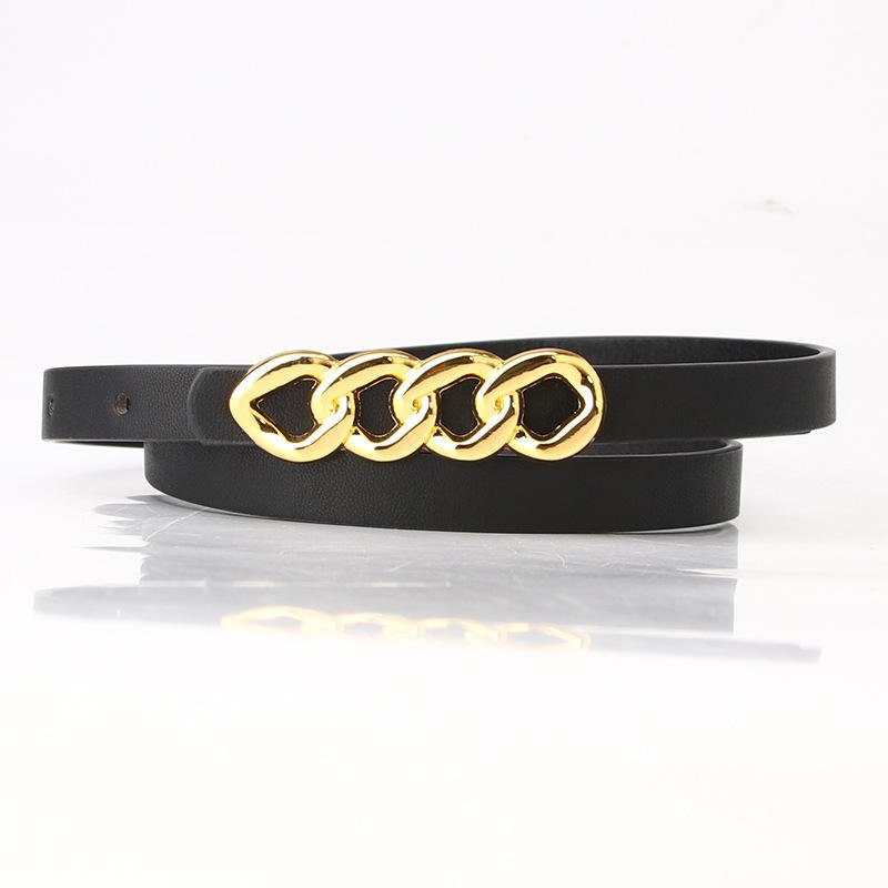 Factory Sale Spot Hip Hop Multicolor Choice Belt Ladies Fashion Versatile Dress Jeans Belt Chain Thin Belt Decoration