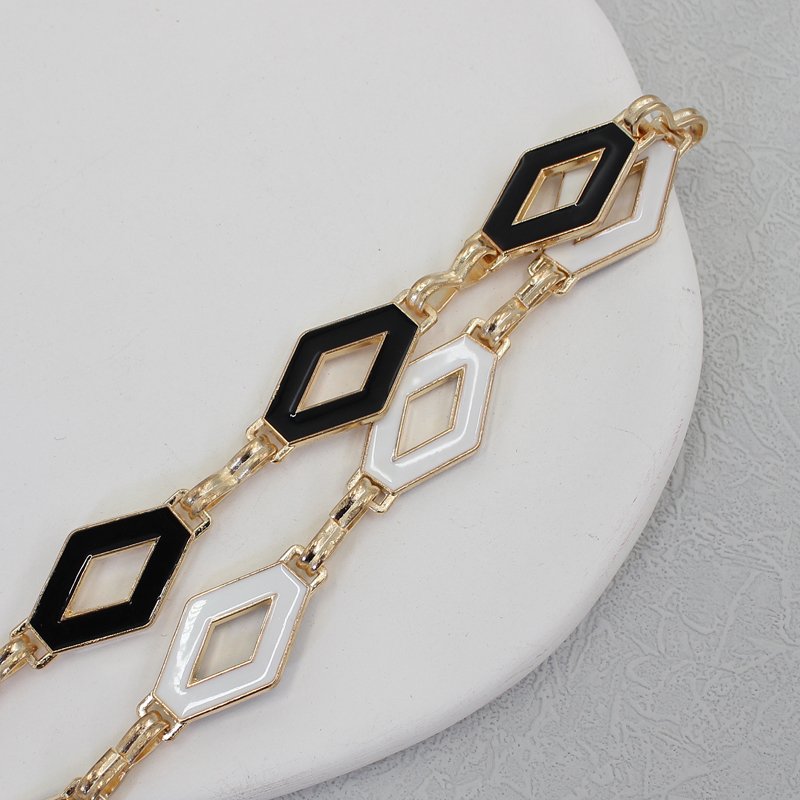 Lady Square Turquoise Stone Concho Retro Metal Belt Body Chain Jewelry Waist Belts for women Double Face