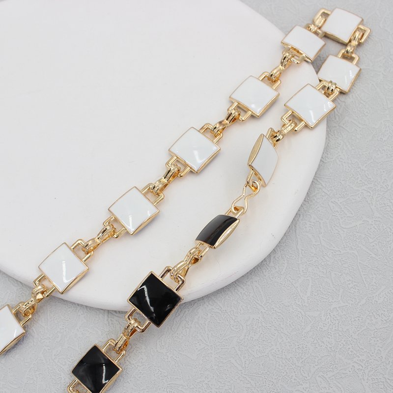 Lady Square Turquoise Stone Concho Retro Metal Belt Body Chain Jewelry Waist Belts for women Double Face
