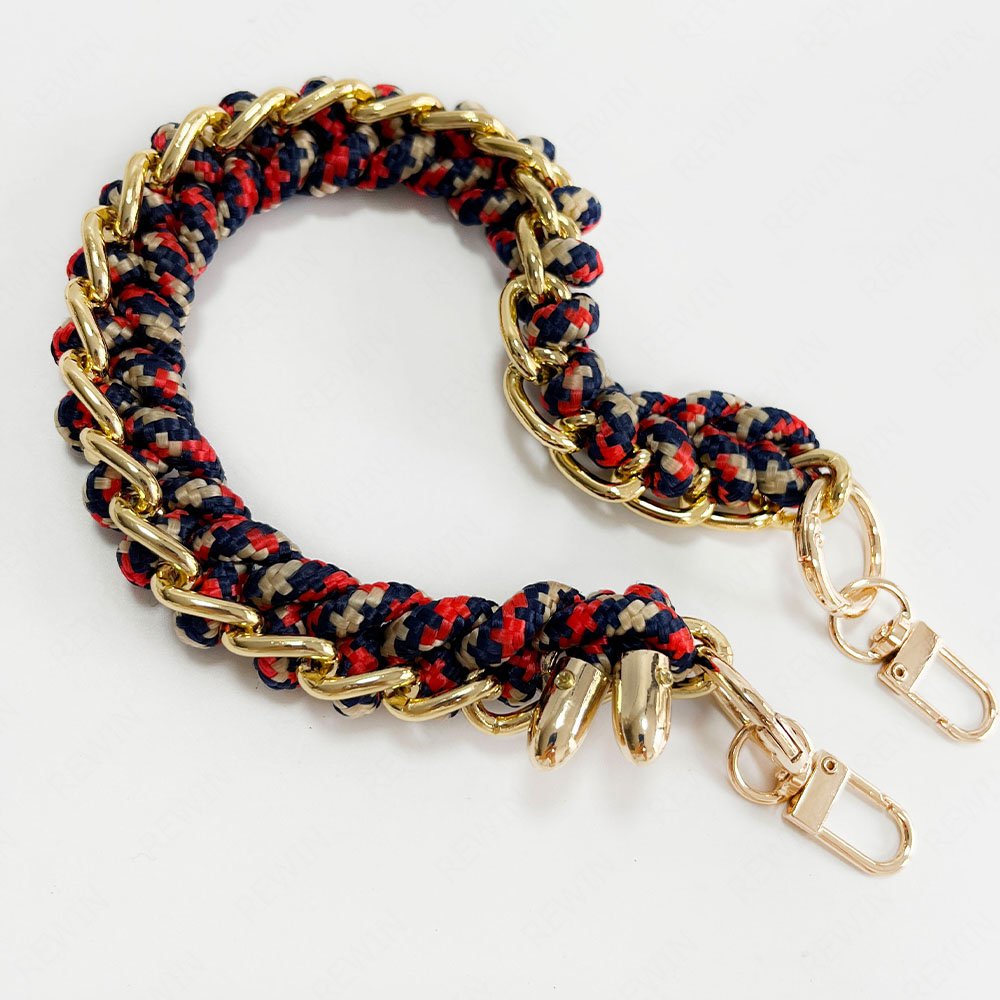 REWIN Trendy 40cm DIY Phone Handbag Purse Chain Twist Braided Rope Bag Handle Woven Rope Bag Strap