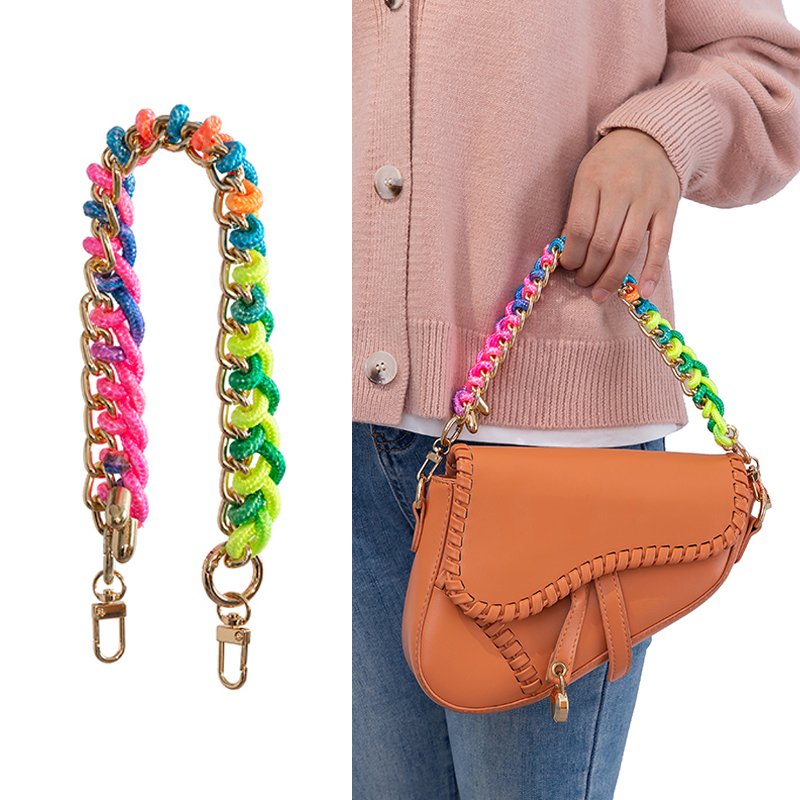 REWIN Trendy 40cm DIY Phone Handbag Purse Chain Twist Braided Rope Bag Handle Woven Rope Bag Strap