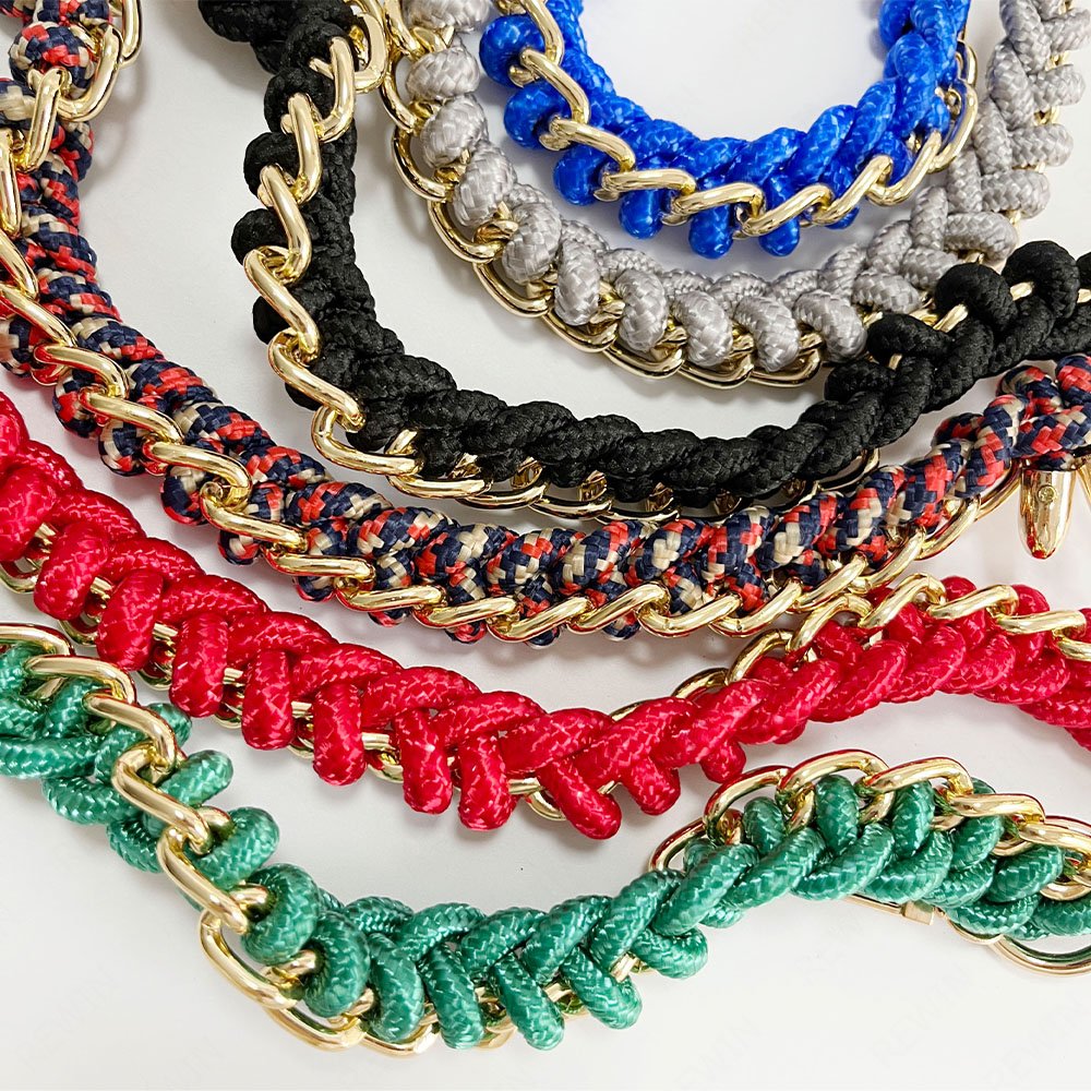REWIN Trendy 40cm DIY Phone Handbag Purse Chain Twist Braided Rope Bag Handle Woven Rope Bag Strap