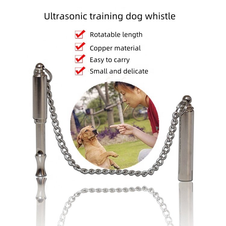 Hot selling Copper Ultrasonic Dog Training Whistle Spread Far Away Sounding Whistle With Lanyard ultrasonic whistle