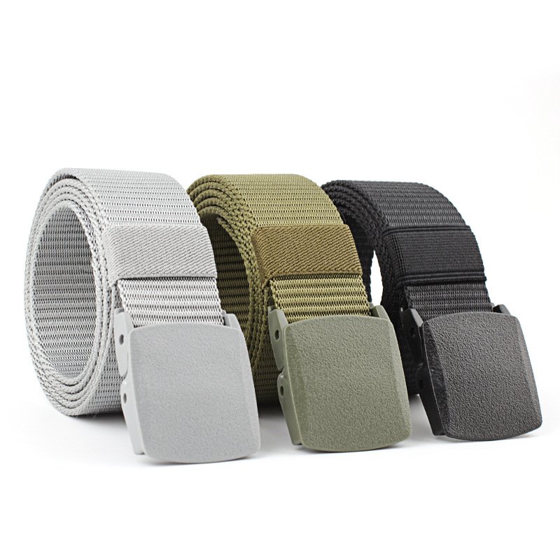 Wholesale Cheap Men's Nylon Fabric belt Plastic Buckle Outdoor Tactical Combat Belt Hunting Hiking Sports belt