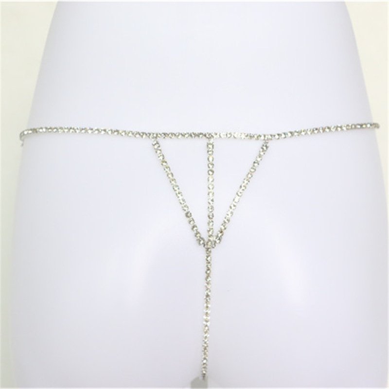Jiojew Customize Wholesale Waist Diamond Sex chain Thong Body Jewelry Women Sexy Gold Belt For Ladies Body Jewellery