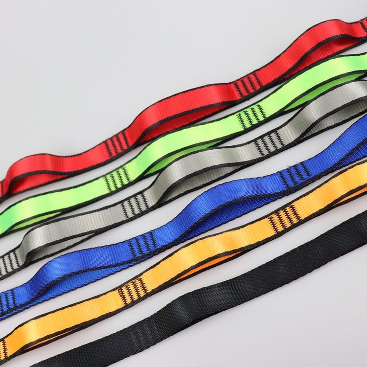 Factory Wholesale Nylon Hanging Rope 30cm-22kN Climbing Belt Straps Yoga Daisy Chain Strips in 60cm 90cm 100cm 120cm 160cm Sizes