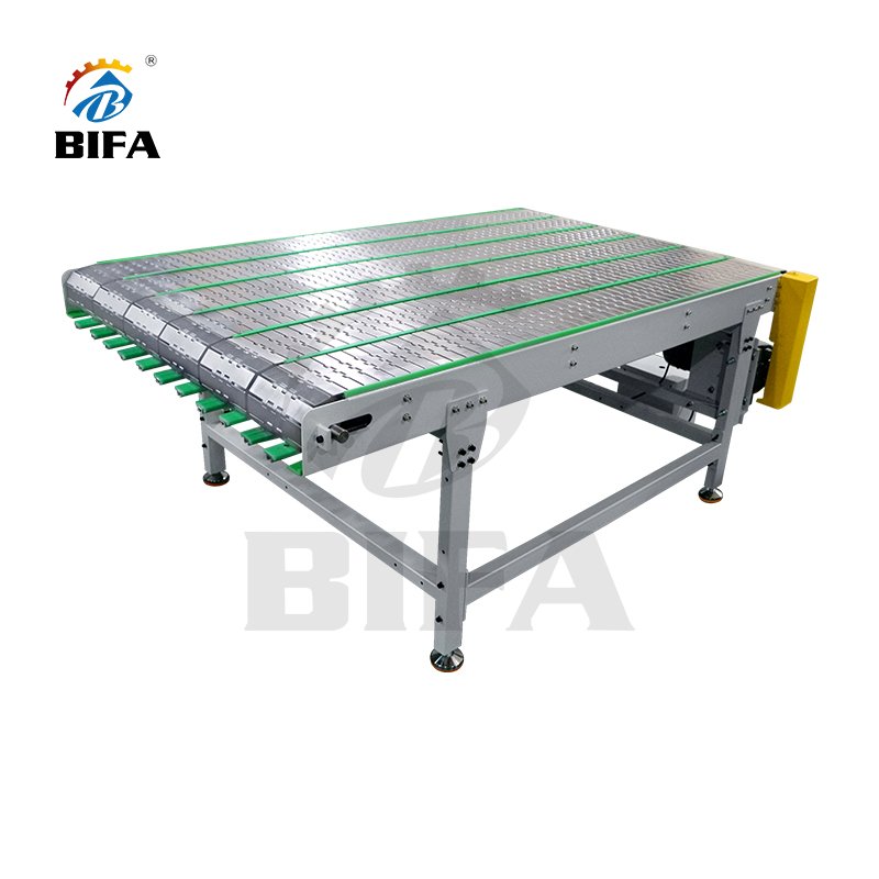 Bifa Heavy-duty Transform Stainless Steel 0/90/180 Degree Curved Slat Chain Turning Belt Conveyor