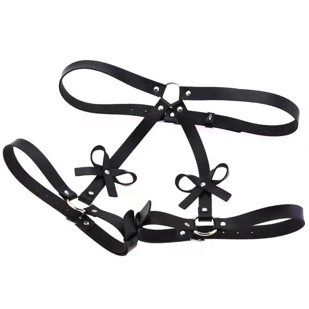 Sexy leather waist chain leg ring body with accessories strap leather body chain belt