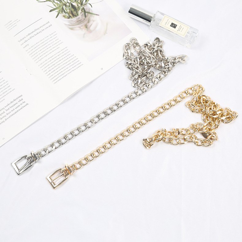 Popular Elegant Ladies Body Metal Belt Custom Golden Hollow Accessories Chain Belt Women Waist Belts Chain For Dress