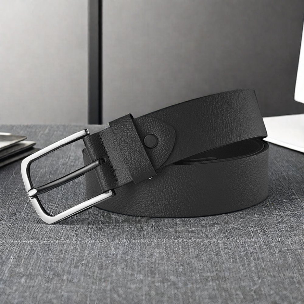 High Quality Men's Western Design Alloy Jeans Factory Wholesale Genuine Leather Belt Custom Simple Fashion