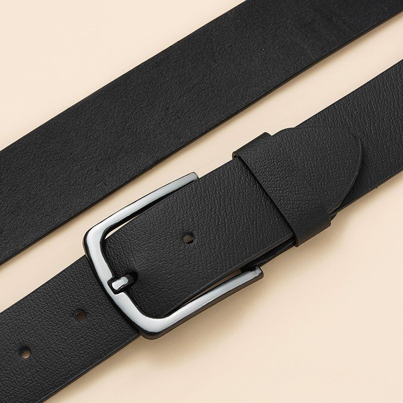 High Quality Men's Western Design Alloy Jeans Factory Wholesale Genuine Leather Belt Custom Simple Fashion
