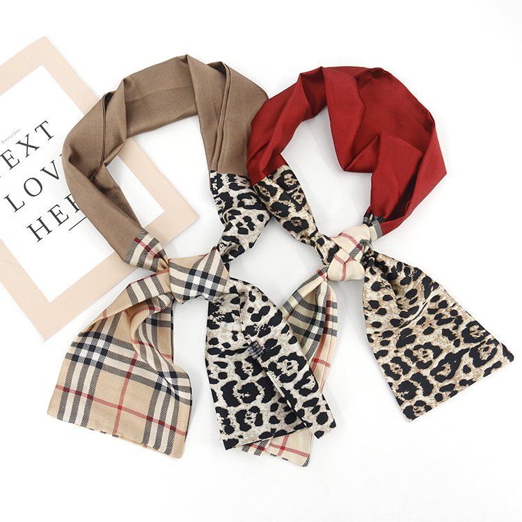 New Scarf For Women Color Chain Printing Skinny Bag Scarf Brand Silk Foulard Women Tie Fashion Belt Head Scarves For Ladies