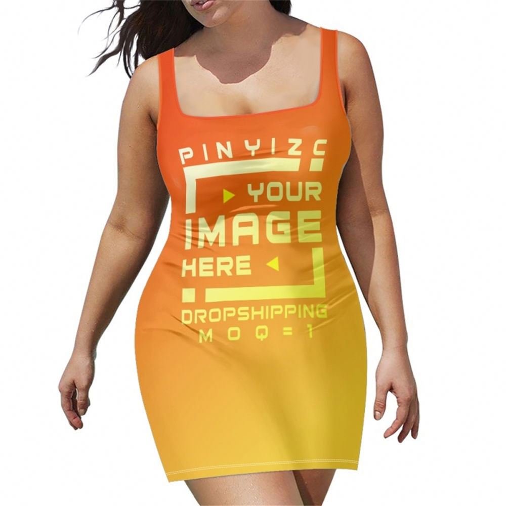 2024 summer dress woman Beach Skirt Halter Women's Plus Size Polynesian Sexy Basic Sleeveless Belt Dress