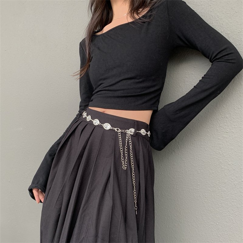 New Fashion Stainless Gold Silver ladies dress Chain Waist Belt For Women Body Chain Metal Belt Bikini Chain for Beach Party