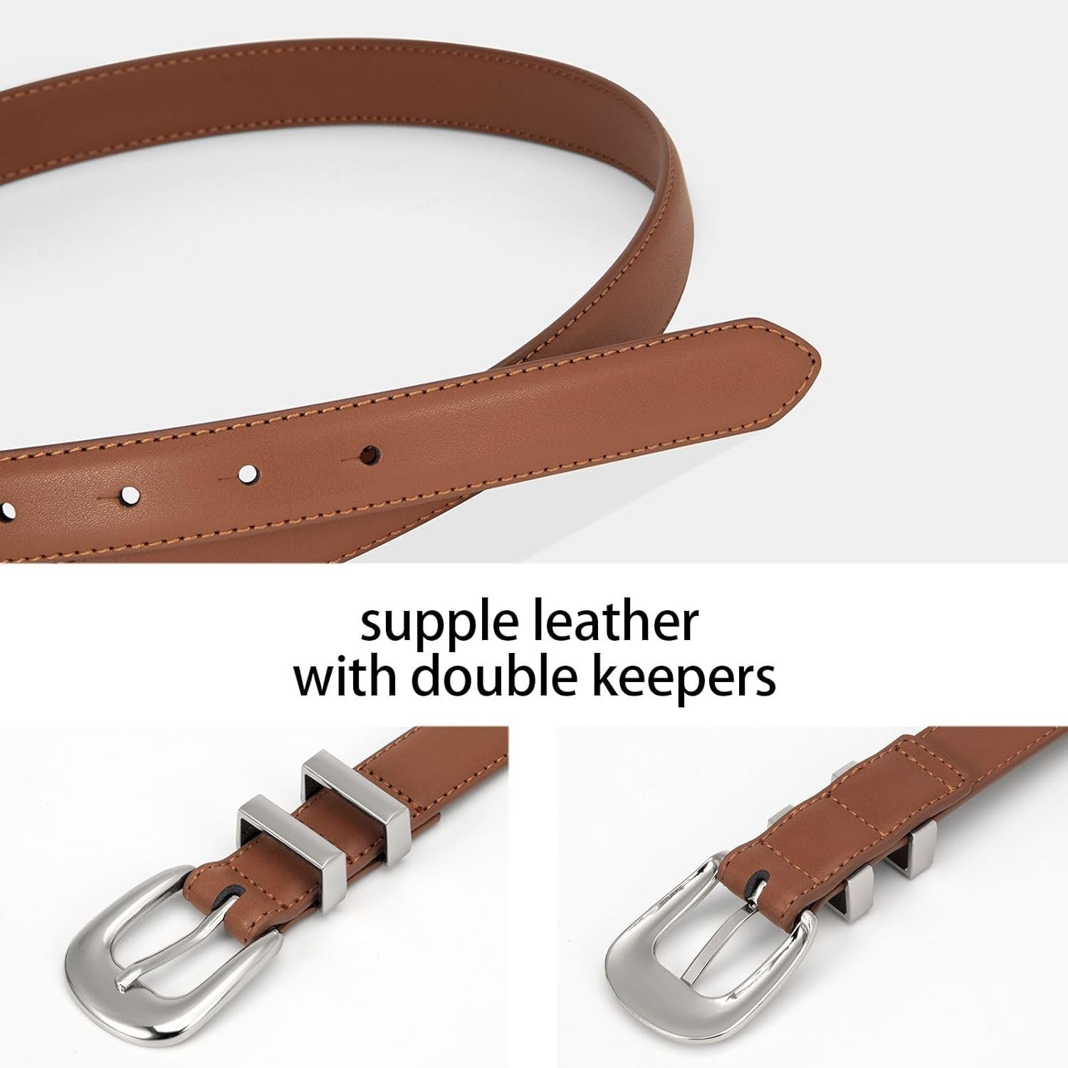 New promotion hot style Women's wide PU leather belt faux leather belt with gold buckle