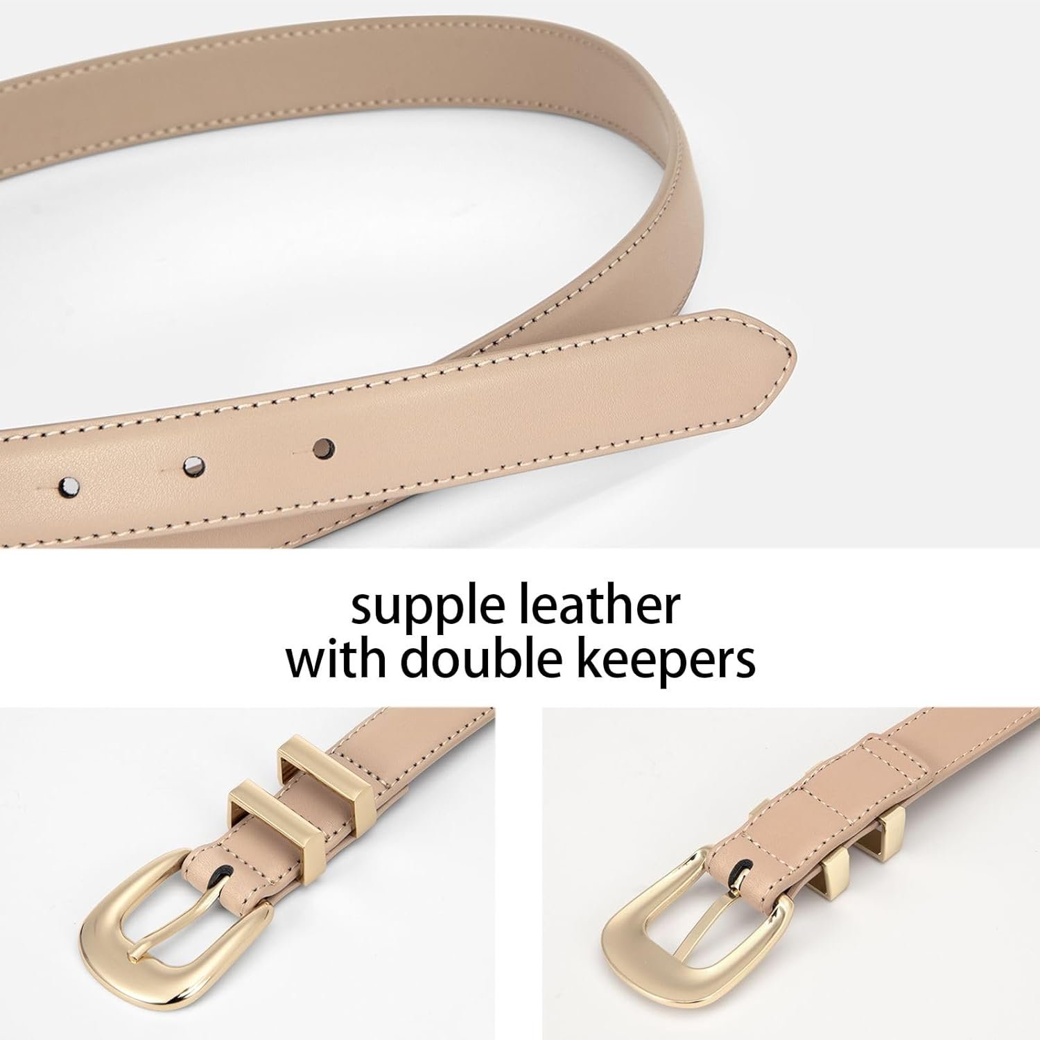 New promotion hot style Women's wide PU leather belt faux leather belt with gold buckle