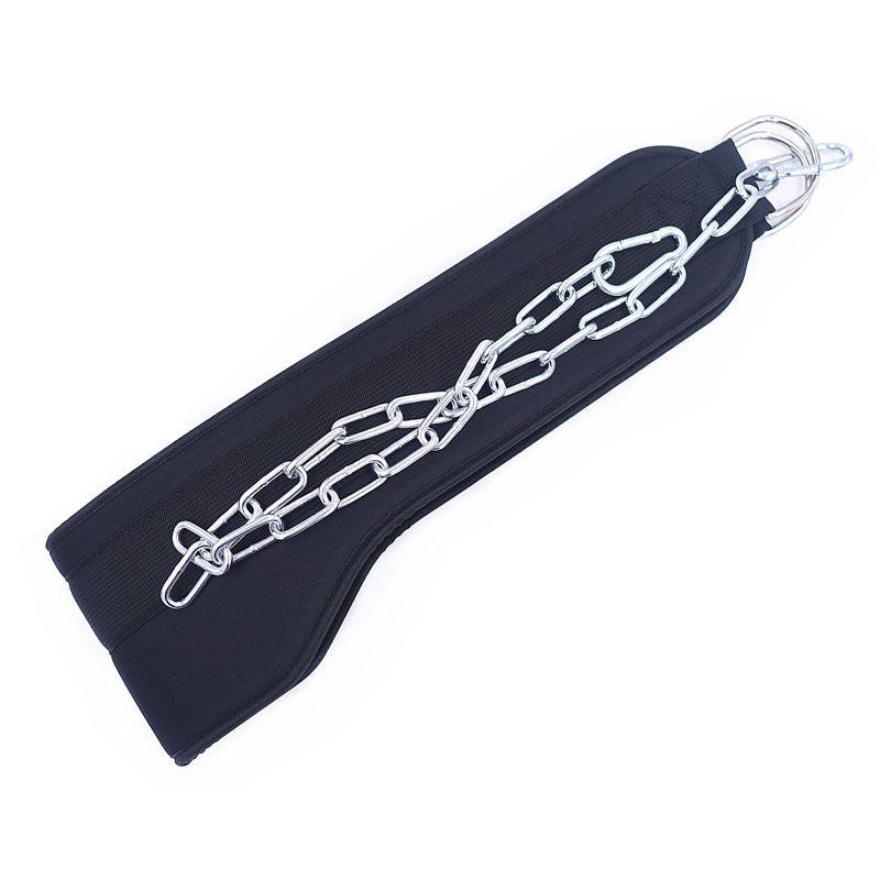 2024 NEW Weight Lifting Dip Belt Neoprene Back Gym Belt With Chain For Fitness Bodybuilding
