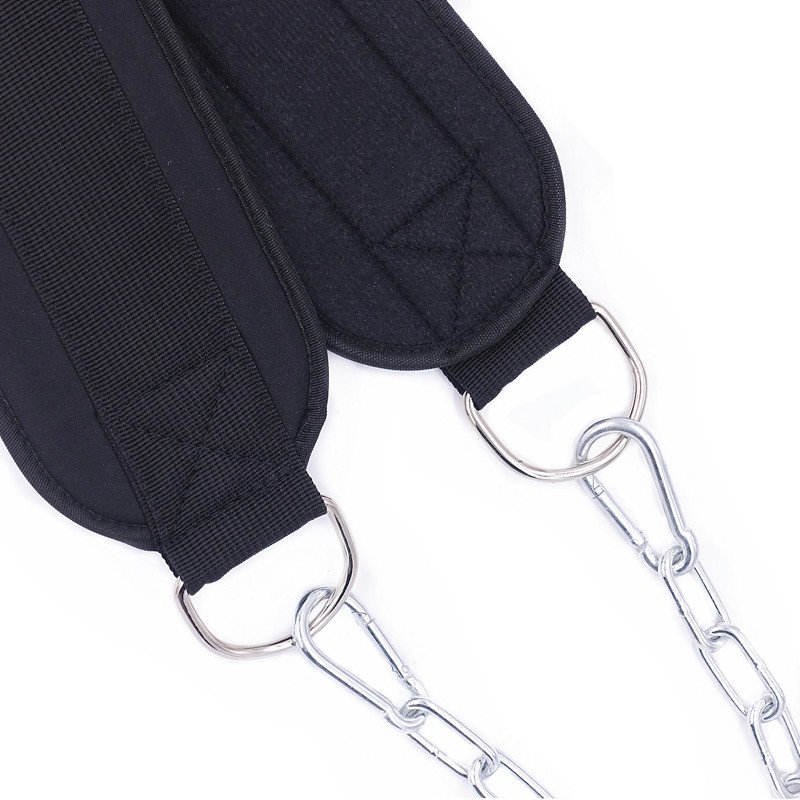 2024 NEW Weight Lifting Dip Belt Neoprene Back Gym Belt With Chain For Fitness Bodybuilding