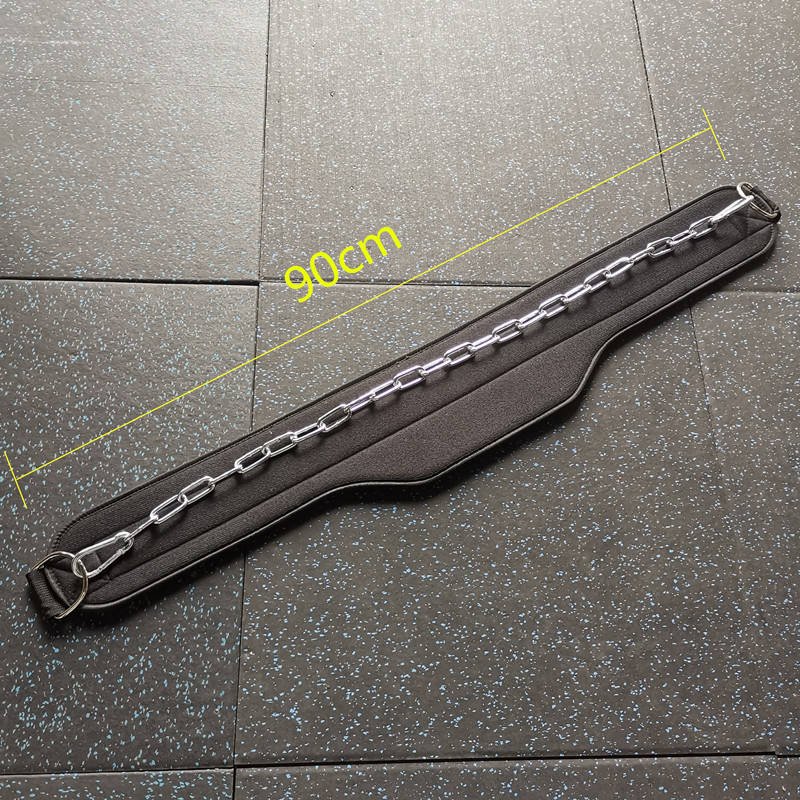 2024 NEW Weight Lifting Dip Belt Neoprene Back Gym Belt With Chain For Fitness Bodybuilding