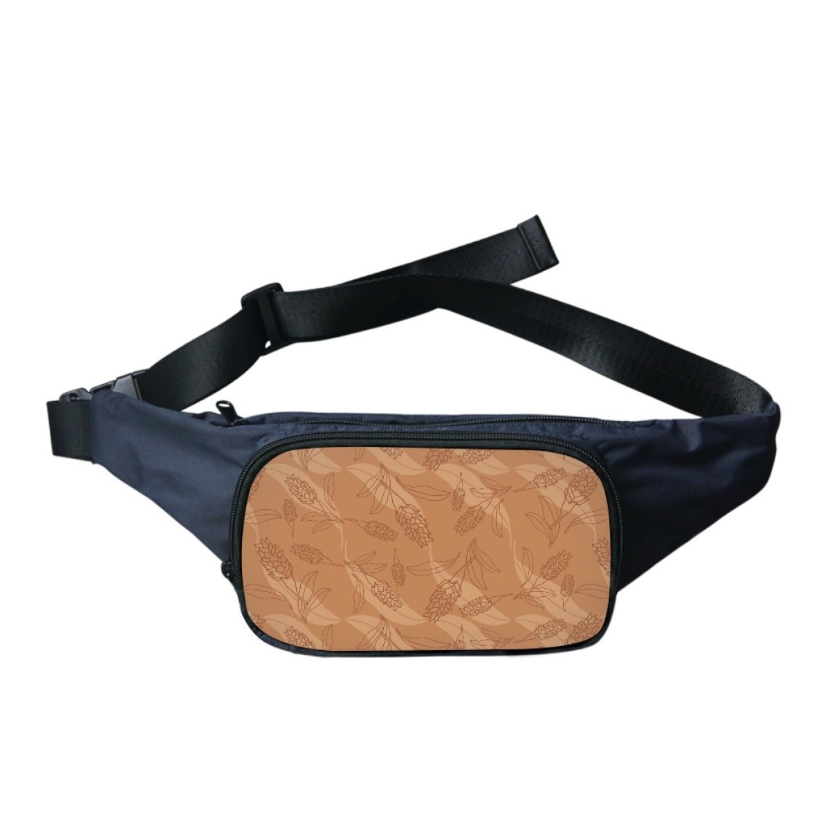 Wholesale Fashion Customization Island Fashion Hawaiian Ginger Root Printing Unisex Polyester Waist Bag Print On Demand