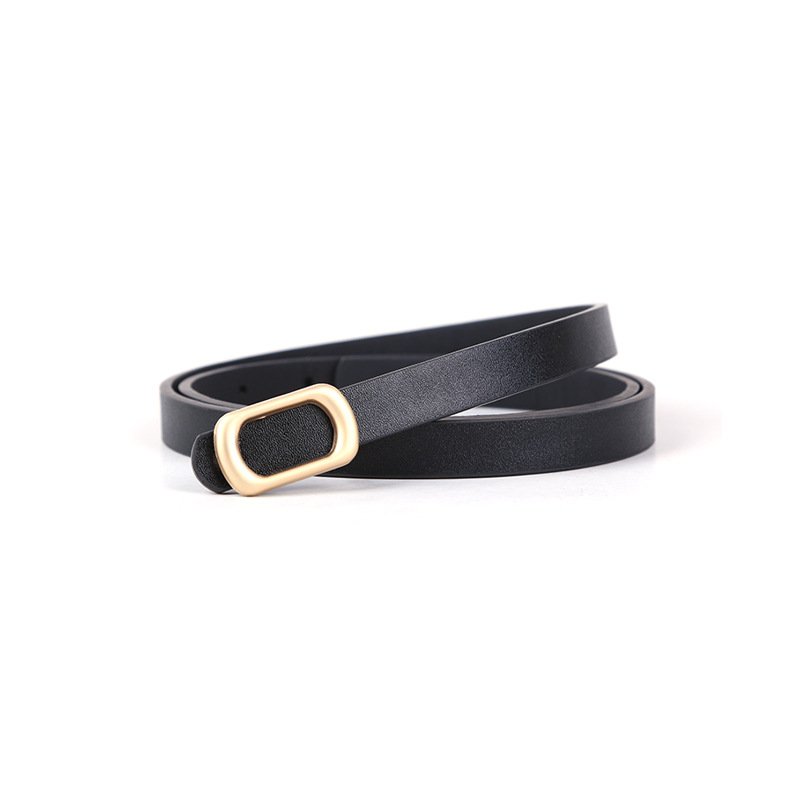 Custom Women Men Fashion Retro Metal Pin Buckle Belt Skirt Ladies Waist Chain Leather Thin Belt For Dress Decoration