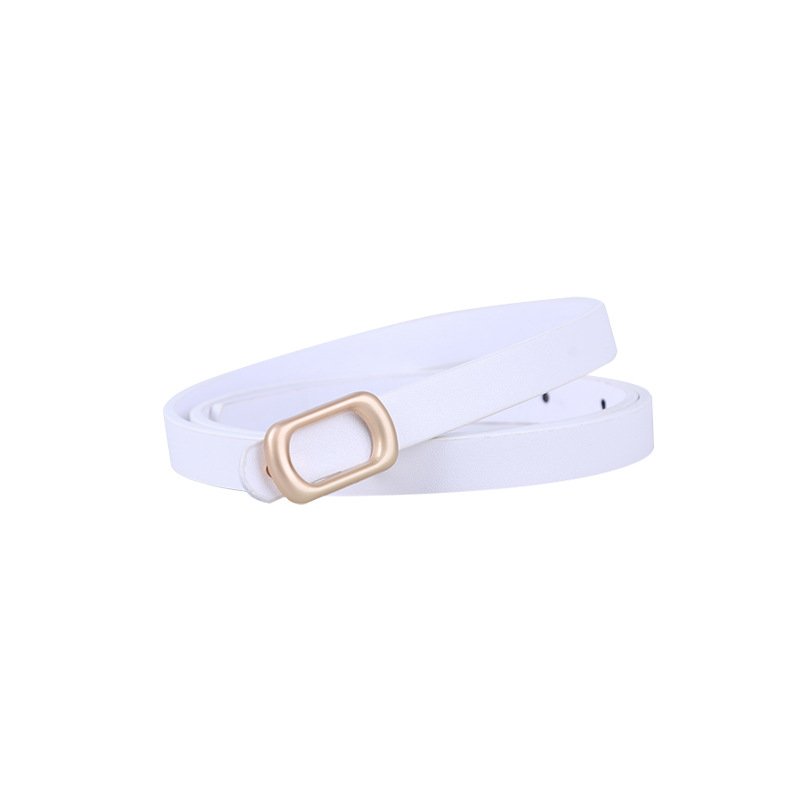Custom Women Men Fashion Retro Metal Pin Buckle Belt Skirt Ladies Waist Chain Leather Thin Belt For Dress Decoration