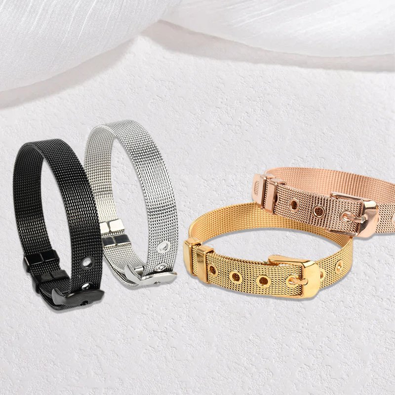 New men and women simple couple personalized bracelet titanium steel mesh belt DIY fashion wrist strap accessories hand jewelry