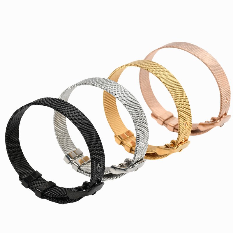 New men and women simple couple personalized bracelet titanium steel mesh belt DIY fashion wrist strap accessories hand jewelry