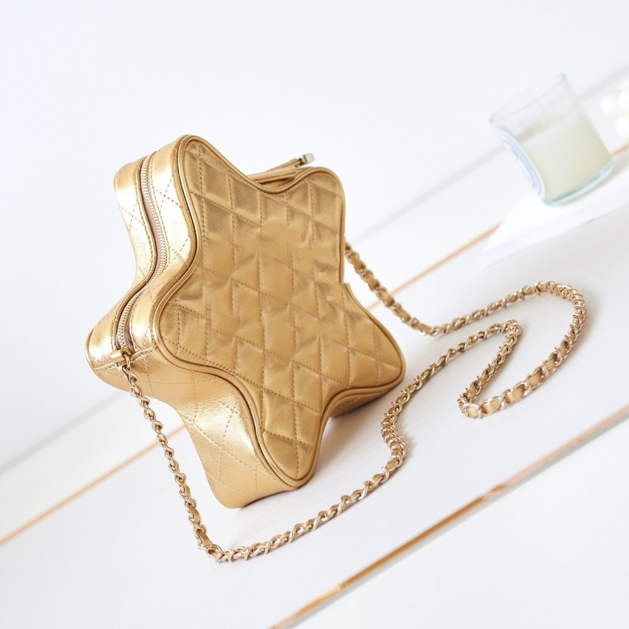 12A high quality chain Star Bag Crossbody bag Handbag shoulder bag pure hand-made imported real belt original box