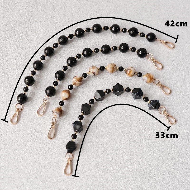 Acrylic Beads Phone Wrist Strap Jewelry Fashionable Beaded Mobile Phone Bracelet 2 Hooks Shoulder Bag Strap Phone Case Chain