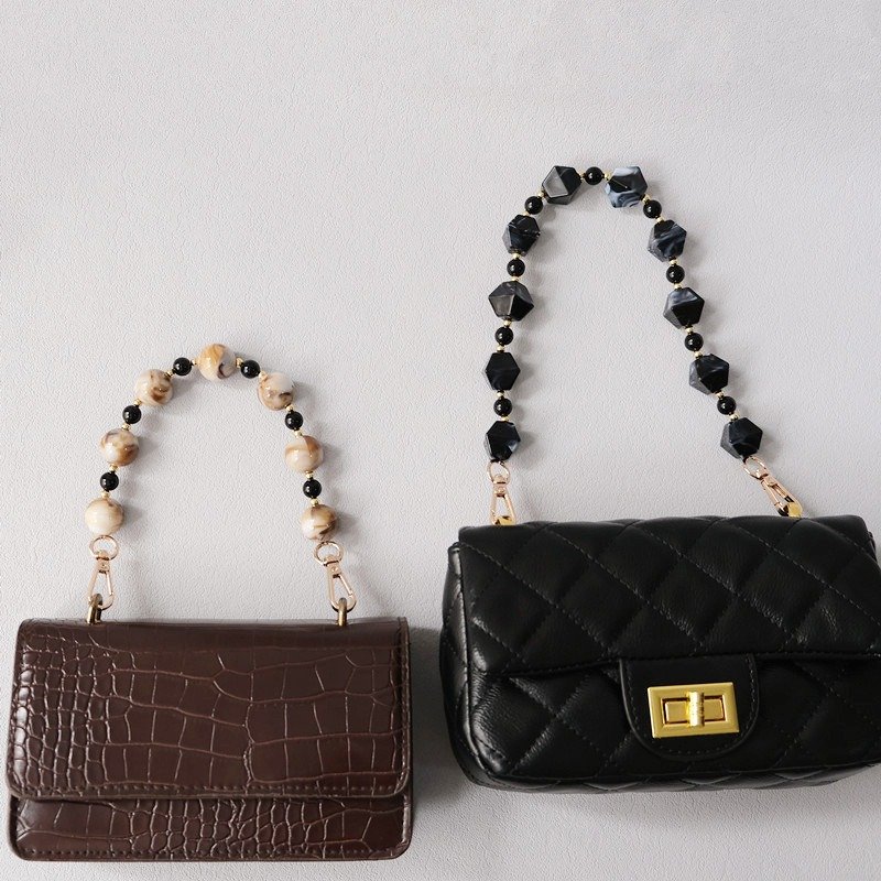 Acrylic Beads Phone Wrist Strap Jewelry Fashionable Beaded Mobile Phone Bracelet 2 Hooks Shoulder Bag Strap Phone Case Chain