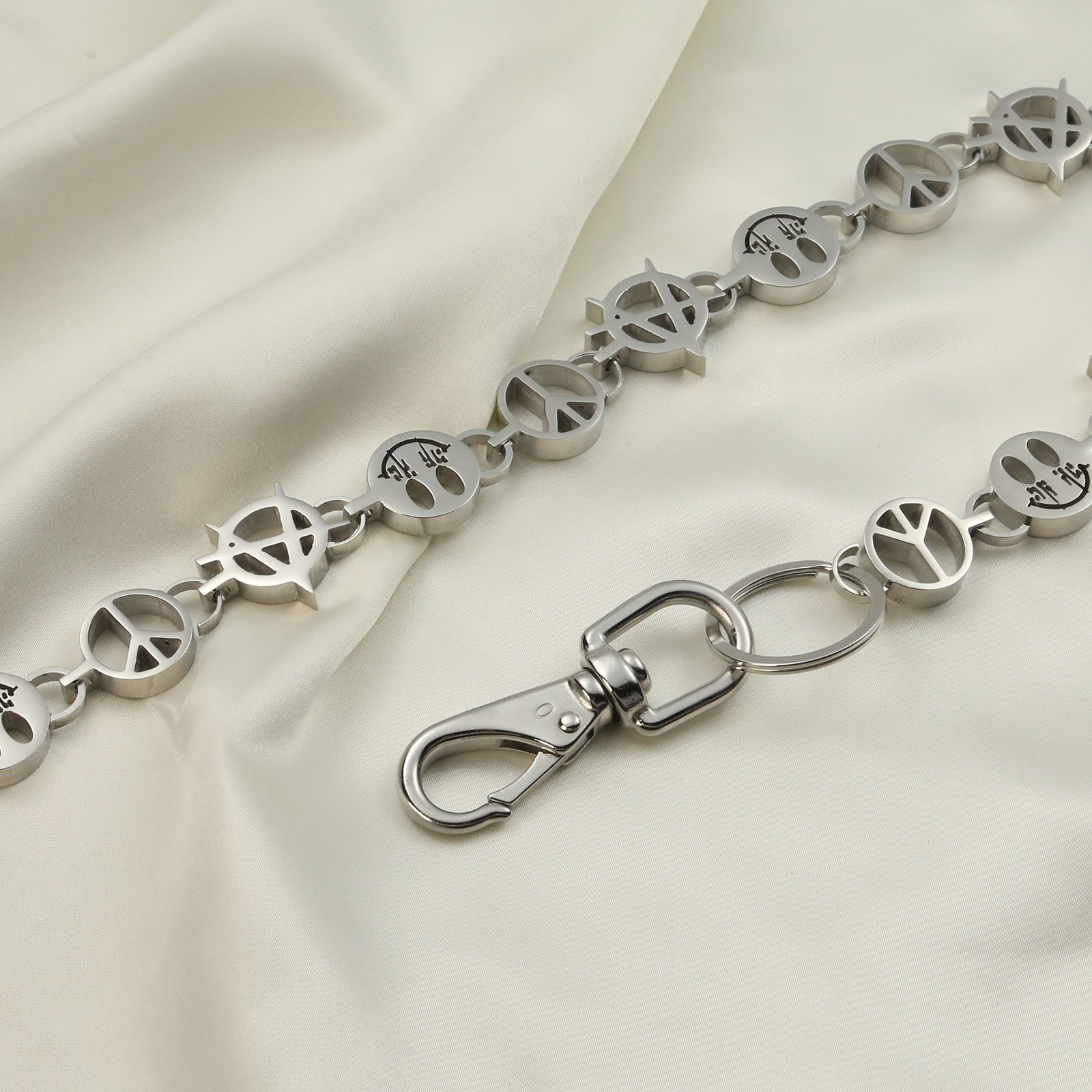 Stainless Steel Customized Pant Chain Fashion Punk Wallet Chain Hip Hop Denim Chain