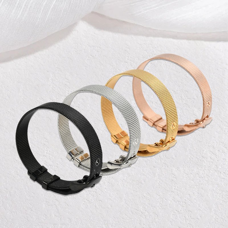 New men and women simple couple personalized bracelet titanium steel mesh belt DIY fashion wrist strap accessories hand jewelry