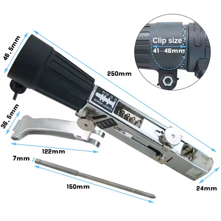 Drywall screw driver chain belt screw bugle phillips head collated screws for automatic drives Gypsum board Black