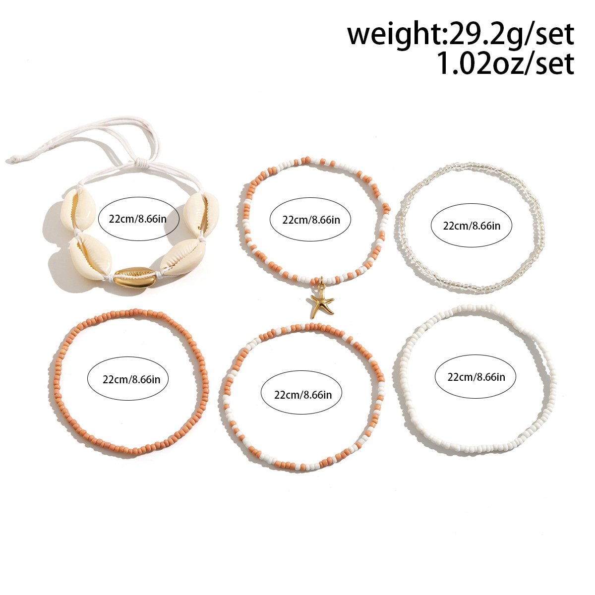 Summer Colorful Shell Bead Waist Chain Sexy Multilayer Starfish Belly Chain Anklet Foot Chain Beach Vacation Body Decorations