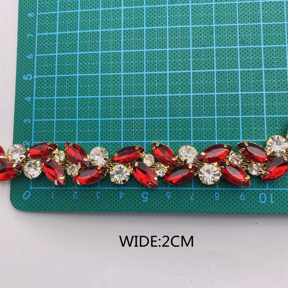 10yards Crystal Rhinestone Chain Bridal Sash Rhinestone Trim Applique Wedding Belt Garment Accessories