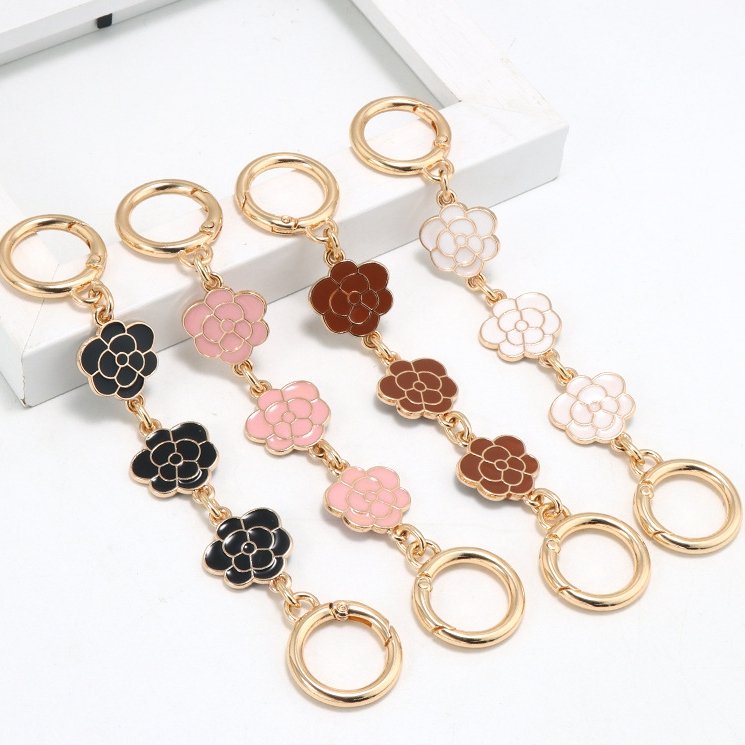 2022 New fashion Camellia metal shoulder strap spliced chain extender lengthening handbag chain bag chain for bag
