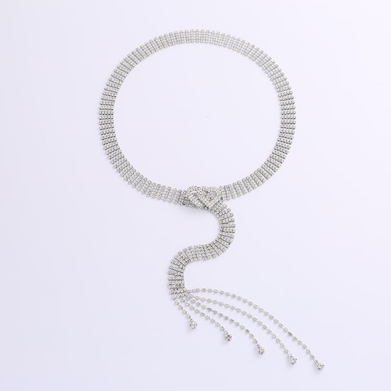New Diamond-Set Ladies Chain Belts Sweet Rhinestone Fringe Decorative Waist Accessory Wholesale
