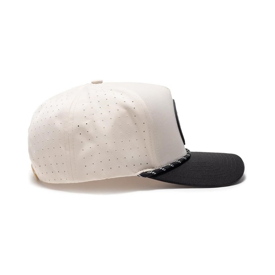 Custom Rubber PVC Logo Golf Hats Baseball Cap 5 Panel Rope Hat Belt Quality Gorras Laser Cut Branded Sport Caps For Men DOM102