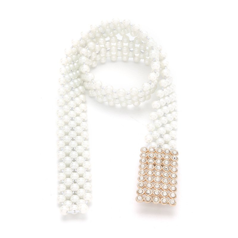 Factory Wholesale Women Belt Dress Pearl Waist Belt Lady Beads Belts