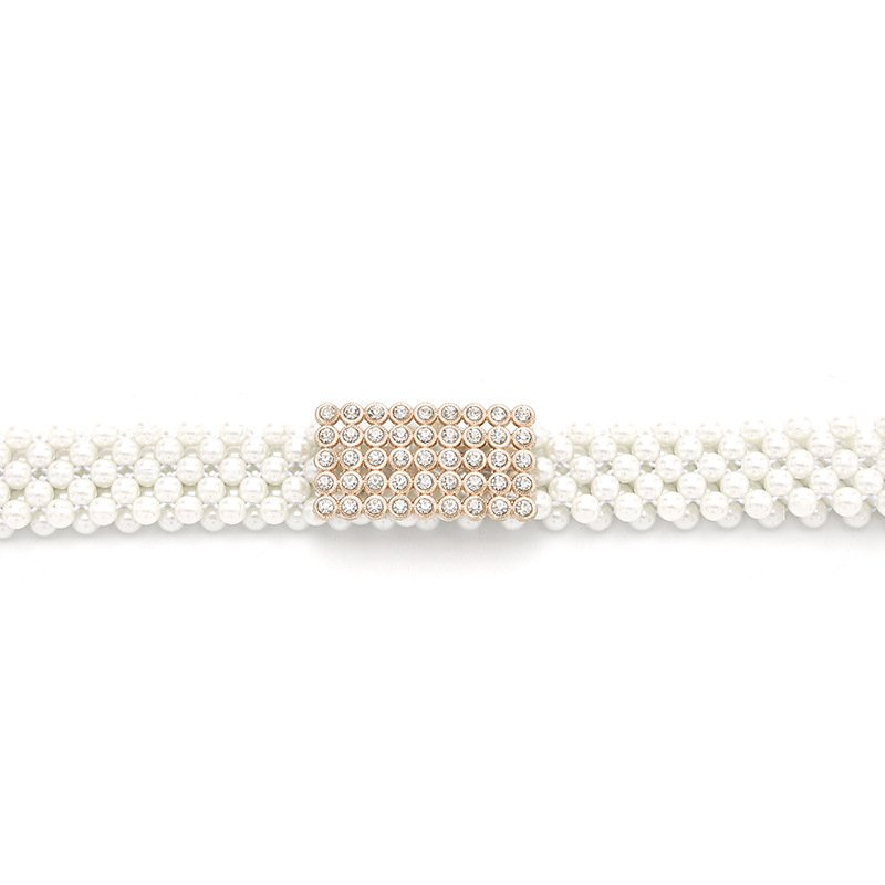 Factory Wholesale Women Belt Dress Pearl Waist Belt Lady Beads Belts
