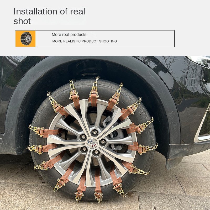 Steel anti-skid chain all-season durable car tyre slush car wheel tyre anti-skid belt chain