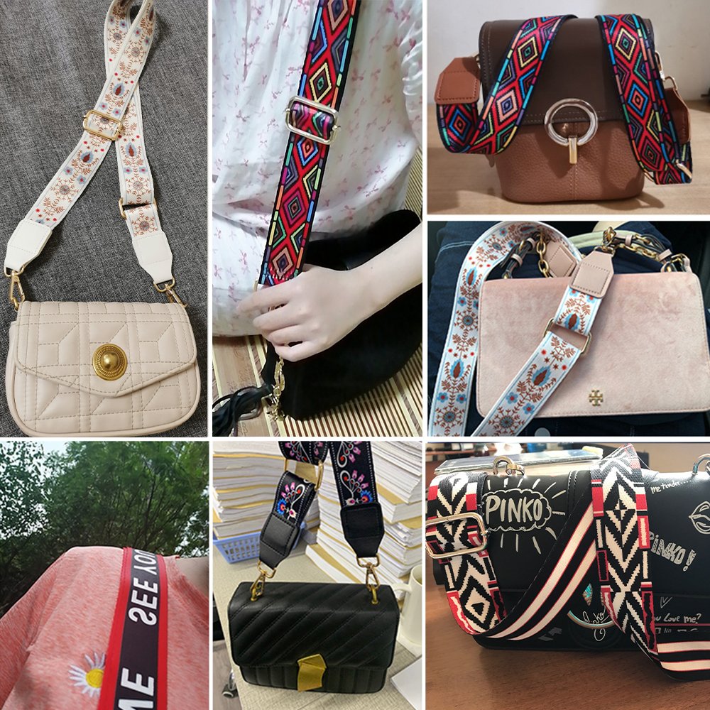 Bag with Versatile Woven Bandwidth Bag Adjustable Shoulder Strap Bag Bandwidth Accessories Female Replacement Belt